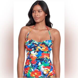 NWT Ralph Lauren Women's Printed Twist Tankini set Size 8